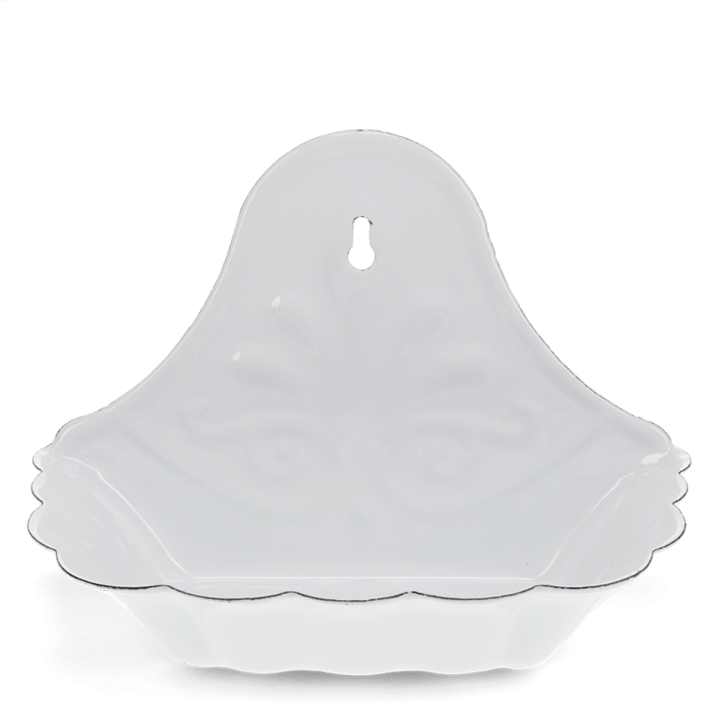 Rex London Wall-mounted Enamel Soap Dish - White