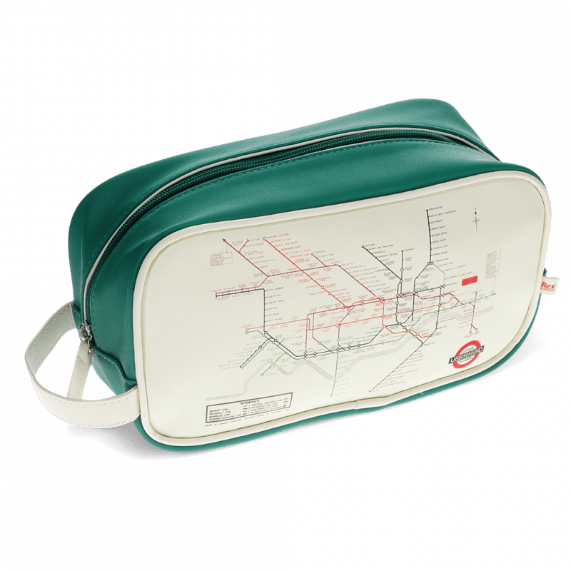 Rex London Wash Bag - TfL Heritage Tube Map