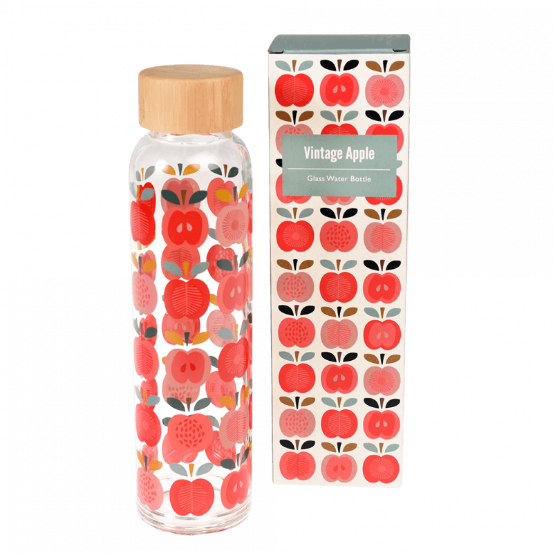 Rex London Water Bottle - Vintage Apple (glass 420ml)