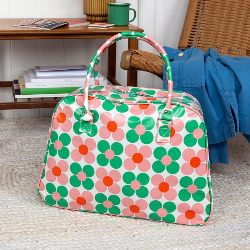 rex london Weekend bag - Pink and green Daisy