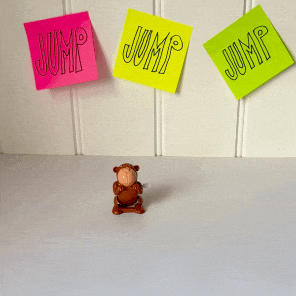 Rex London Wind-up Jumping Animal Toy - Monkey