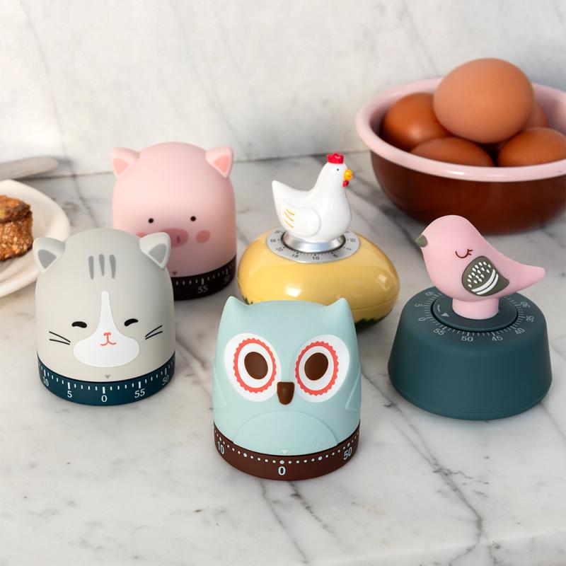 Rex London Wind-up Kitchen Timer - Owl