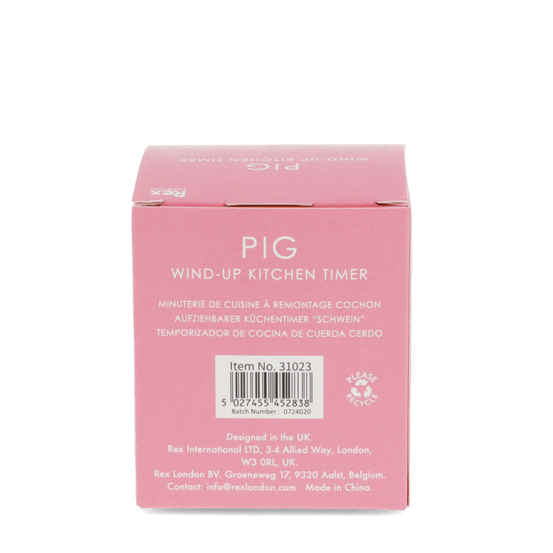 Rex London Wind-up Kitchen Timer - Pig
