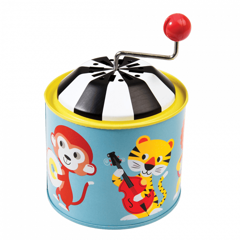 Rex London Winding Tin Music Box - Animal Band