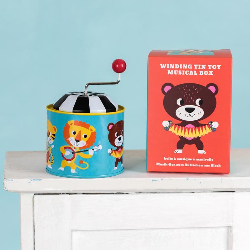 rex london Winding tin music box - Animal Band