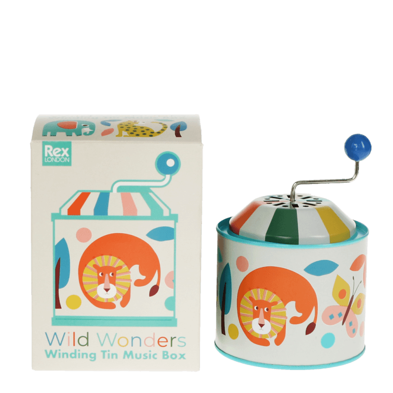 Rex London Winding Tin Music Box - Wild Wonders
