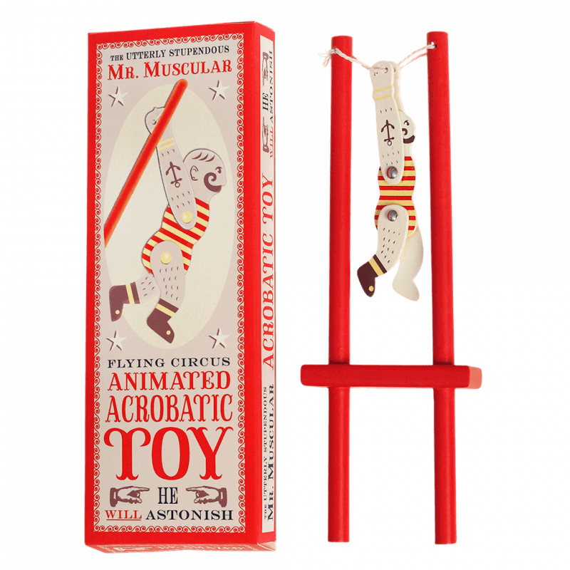 Rex London Wooden Acrobatic Toy - Mr Muscular