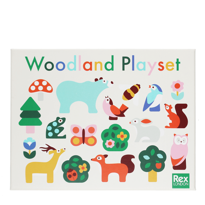 Rex London Wooden Animal Playset - Woodland
