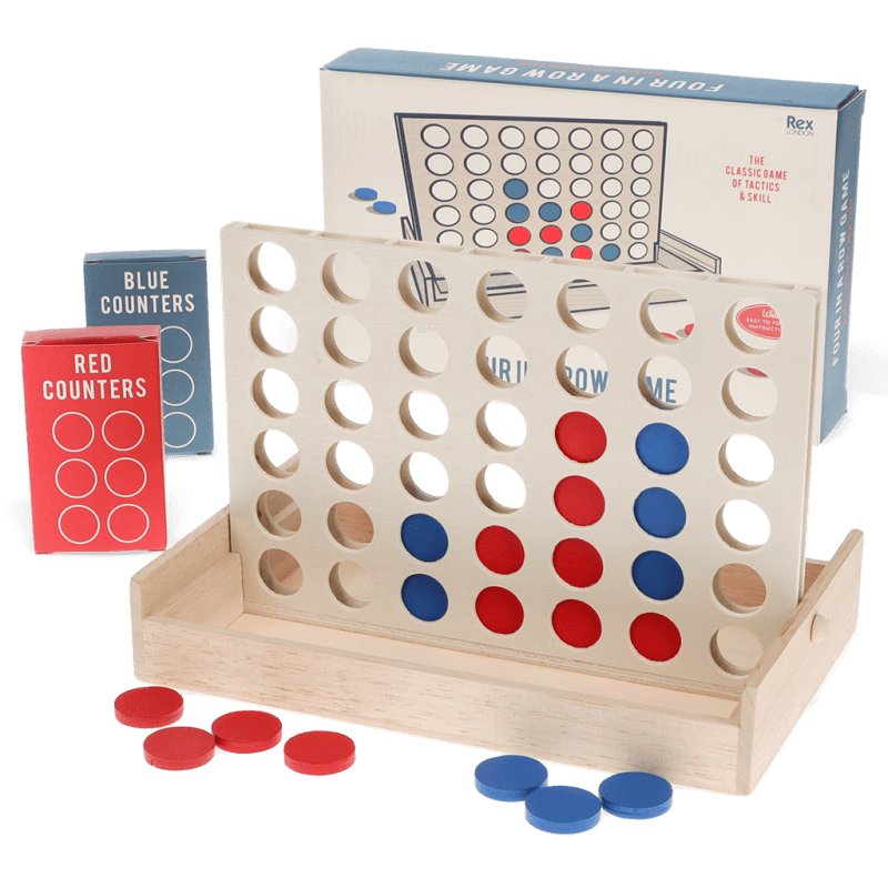 Rex London Wooden Four In A Row Game Set