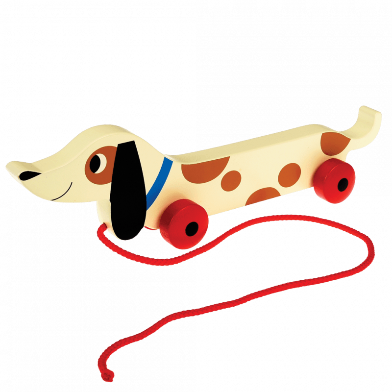 Rex London Wooden Pull Toy - Charlie The Sausage Dog