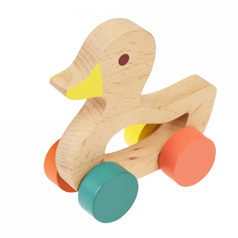 Rex London Wooden Push Along Toy - Duck