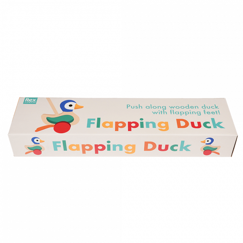 Rex London Wooden Push Along Toy - Duck