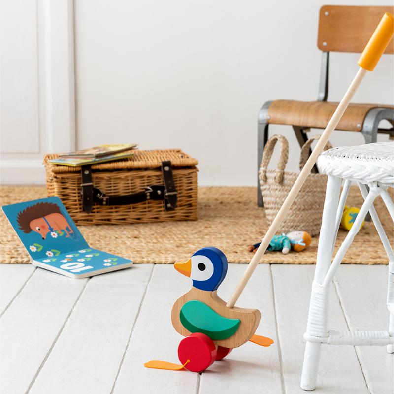 rex london Wooden push along toy - Duck