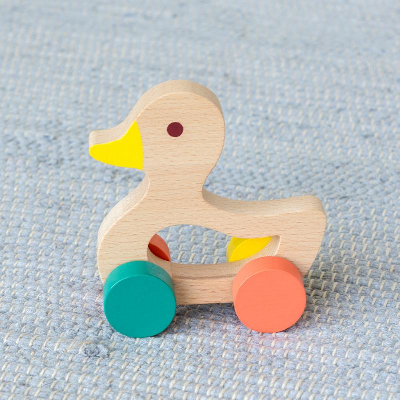 rex london Wooden push along toy - Duck