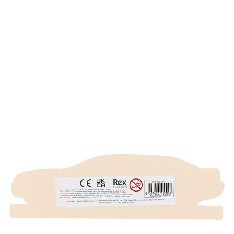 Rex London Wooden Ruler - Blue Car