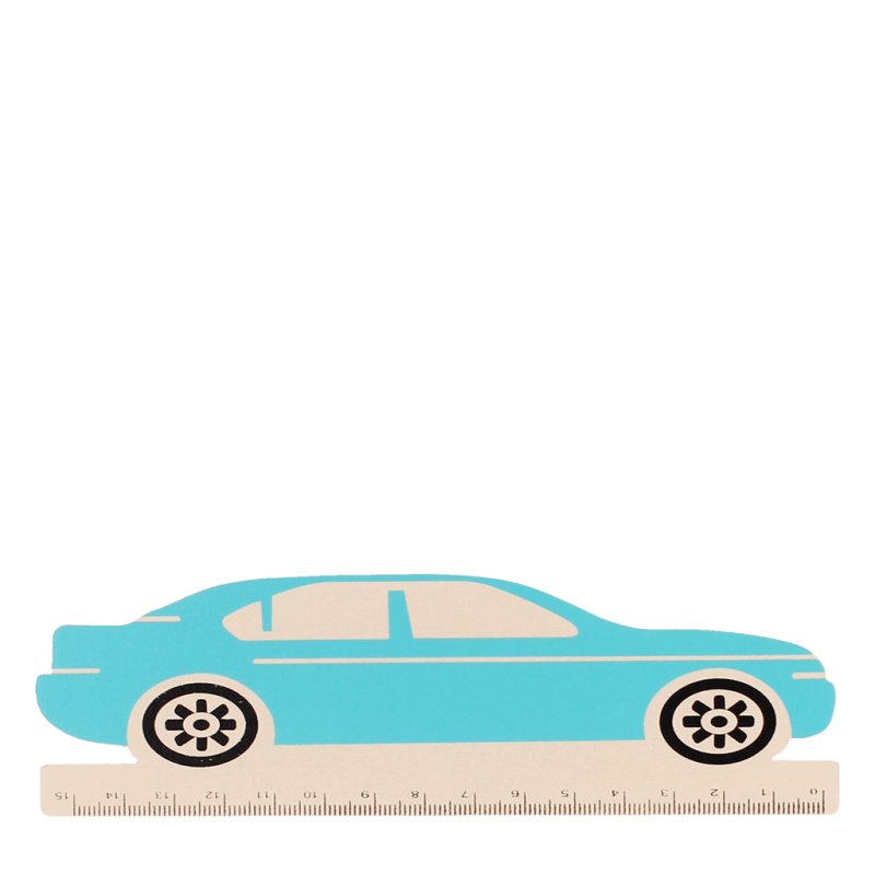 rex london Wooden ruler - Blue car