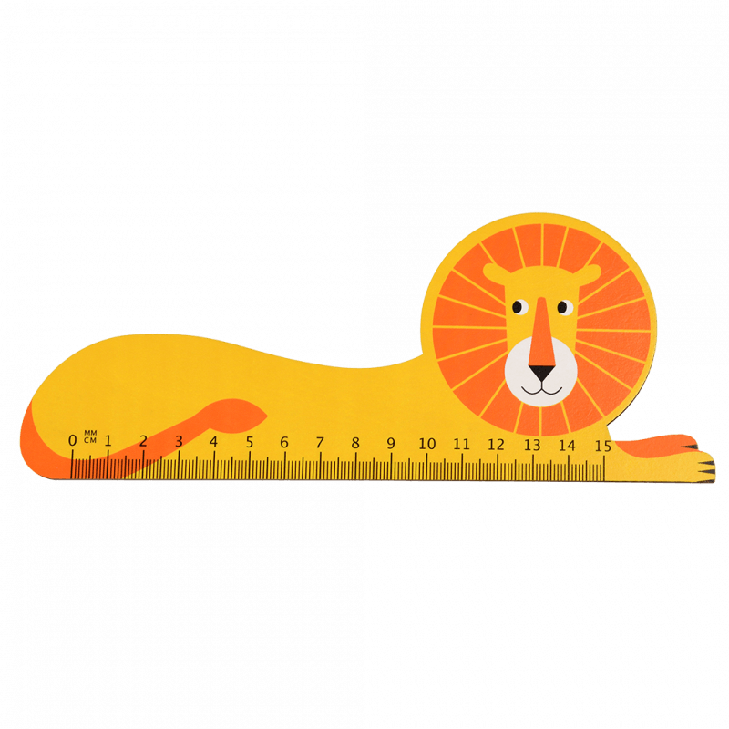 Rex London Wooden Ruler - Lion