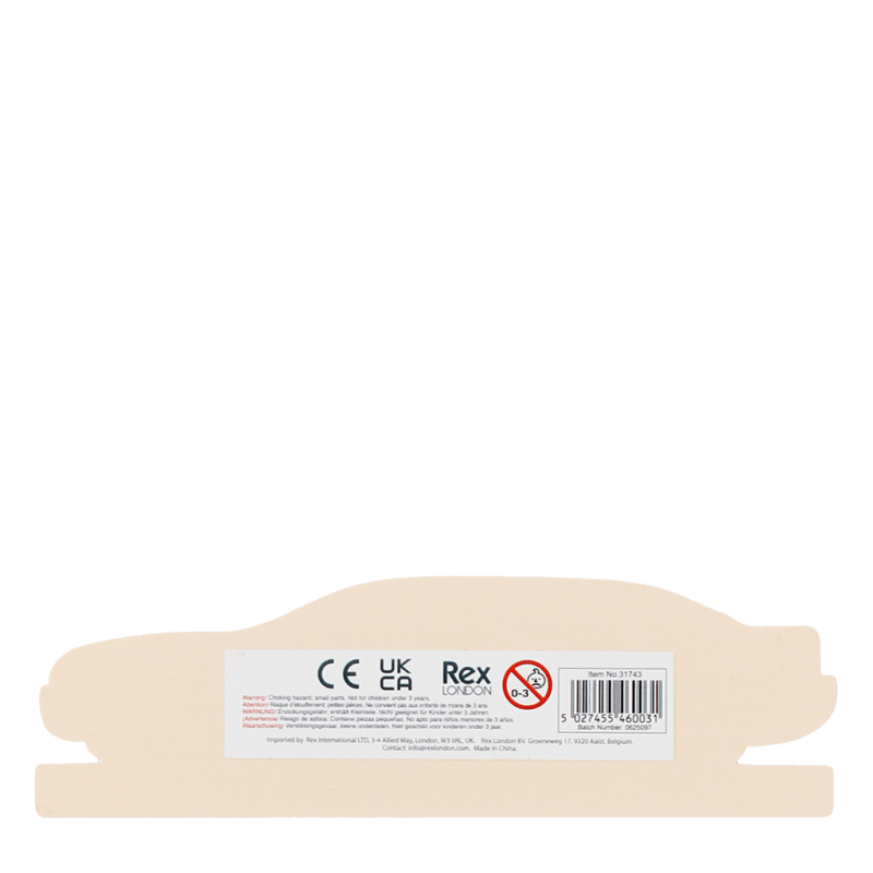 Rex London Wooden Ruler - Red Car