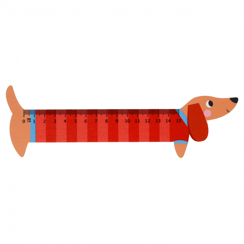 Rex London Wooden Ruler - Sausage Dog