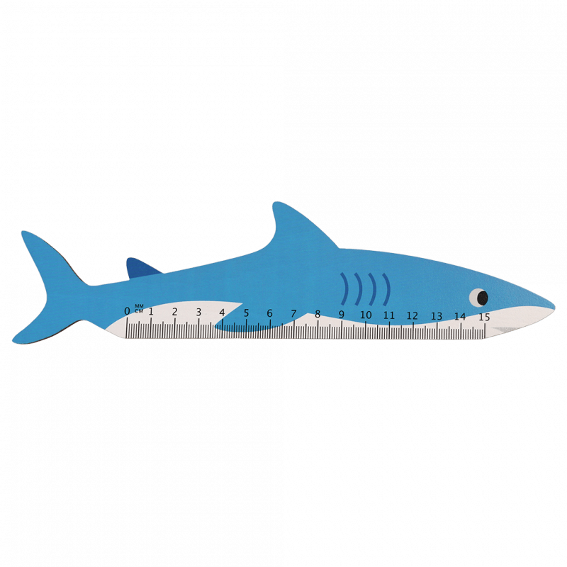 Rex London Wooden Ruler - Shark
