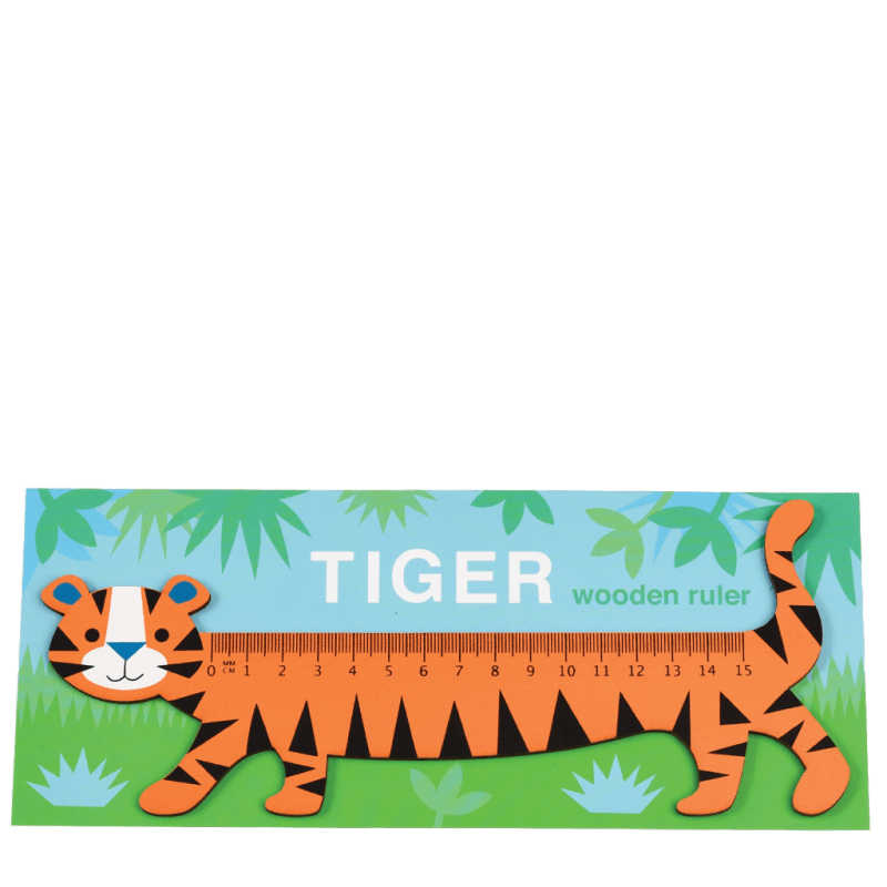 Rex London Wooden Ruler - Tiger