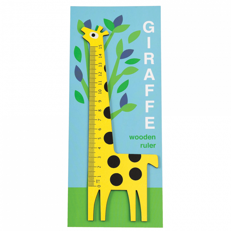 Rex London Wooden Ruler - Yellow Giraffe
