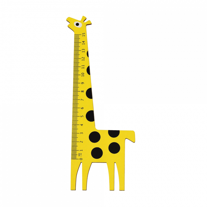 Rex London Wooden Ruler - Yellow Giraffe