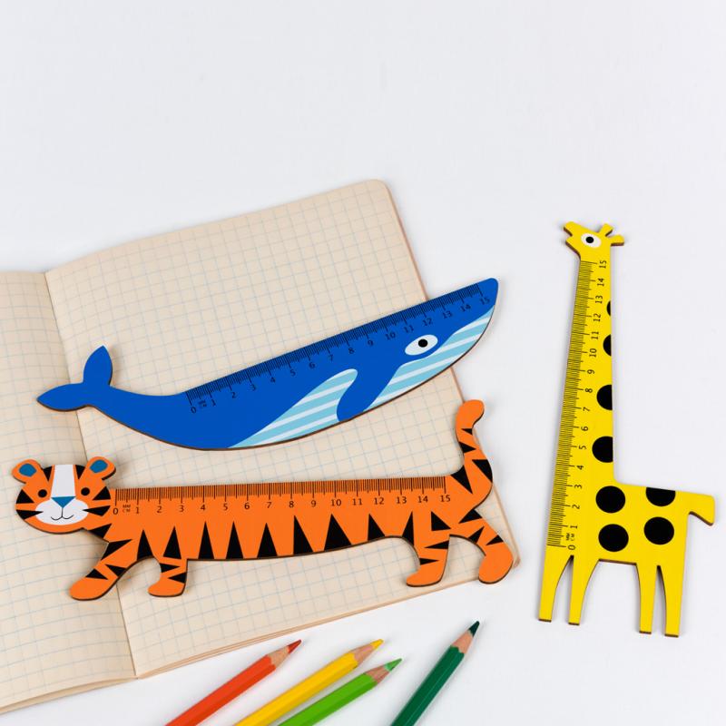Rex London Wooden Ruler - Yellow Giraffe