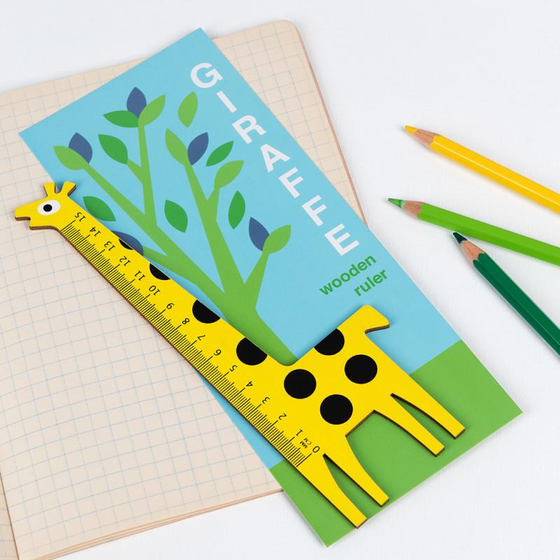 rex london Wooden ruler - Yellow giraffe