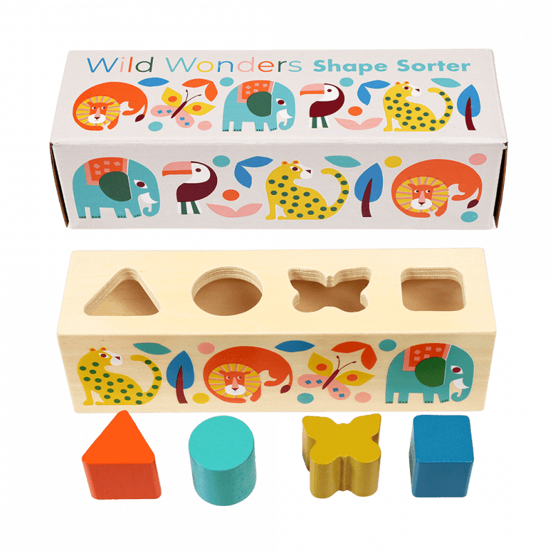 Rex London Wooden Shape Sorter - Wild Wonders