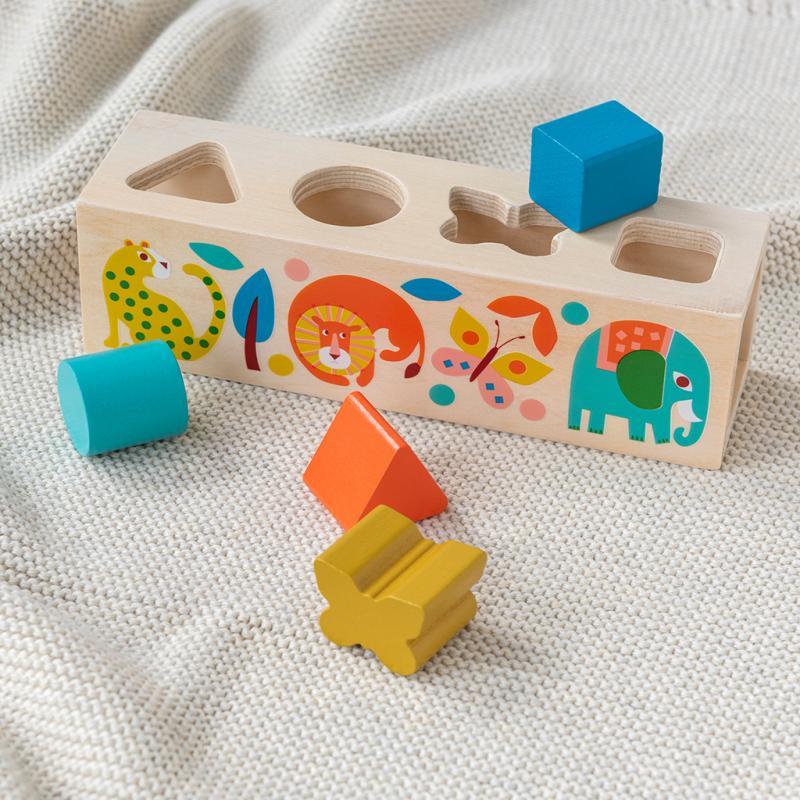 rex london Wooden shape sorter - Wild Wonders