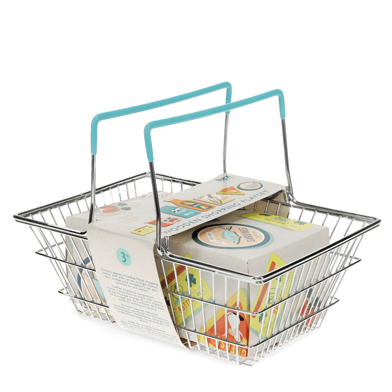 Rex London Wooden Shopping Playset With Basket