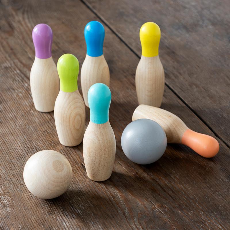 rex london Wooden skittles set