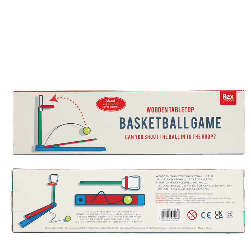 Rex London Wooden Tabletop Basketball Game