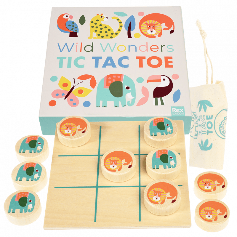 Rex London Wooden Tic-tac-toe - Wild Wonders
