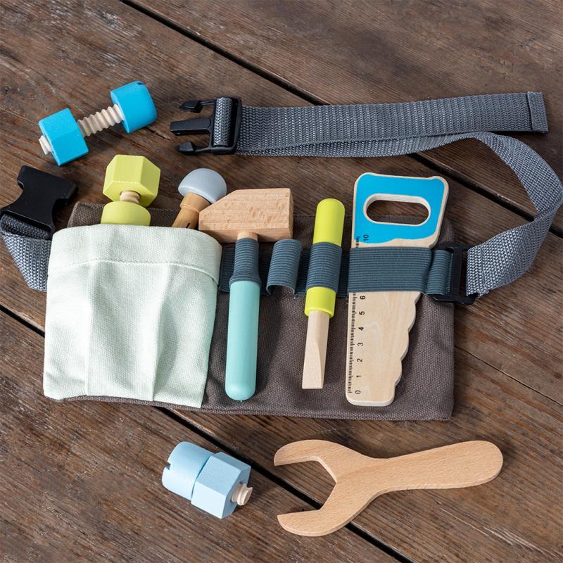rex london Wooden tools and tool belt playset