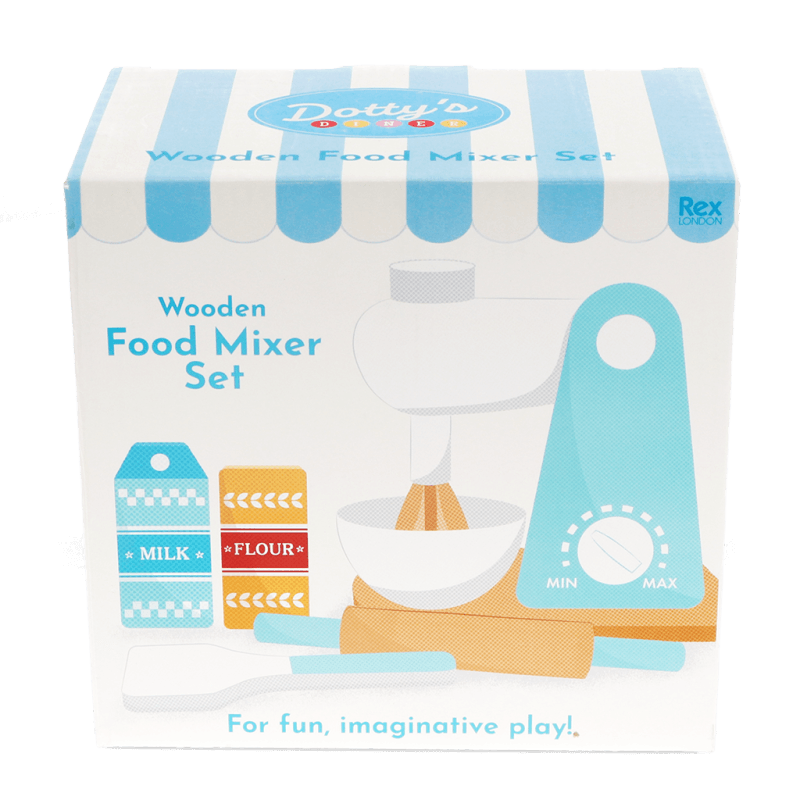 Rex London Wooden Toy Food Mixer Playset
