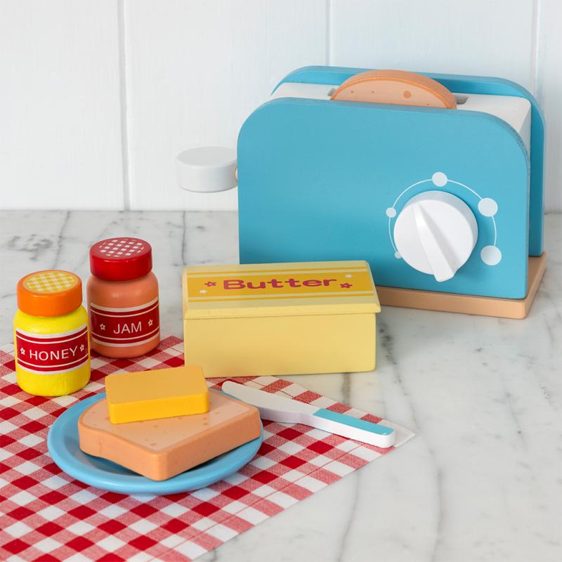 rex london Wooden toy toaster playset