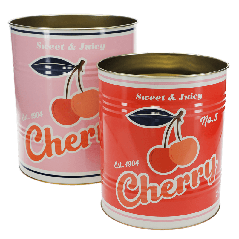 Rex London XL Storage Tins (set Of 2) - Cherry