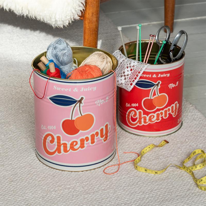 Rex London XL Storage Tins (set Of 2) - Cherry