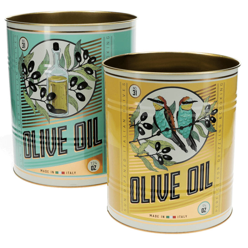 Rex London XL Storage Tins (set Of 2) - Olive Oil