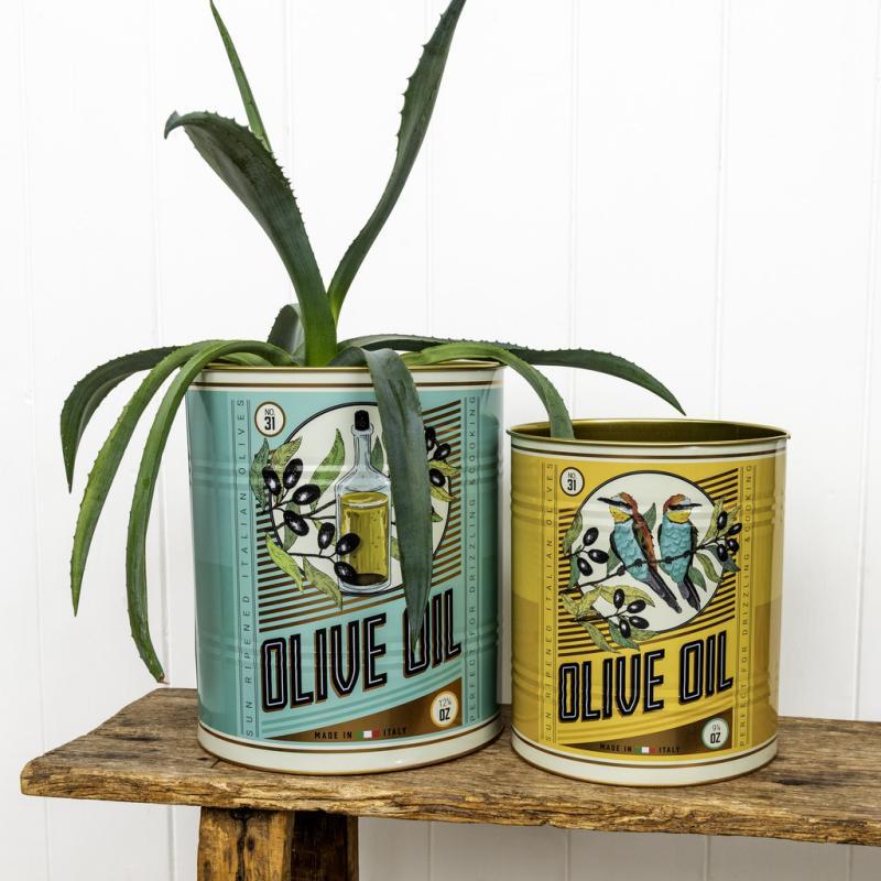 rex london XL storage tins (set of 2) - Olive Oil