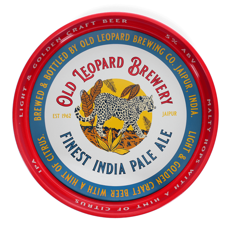 Rex London Round Metal Serving Tray - Old Leopard Brewery