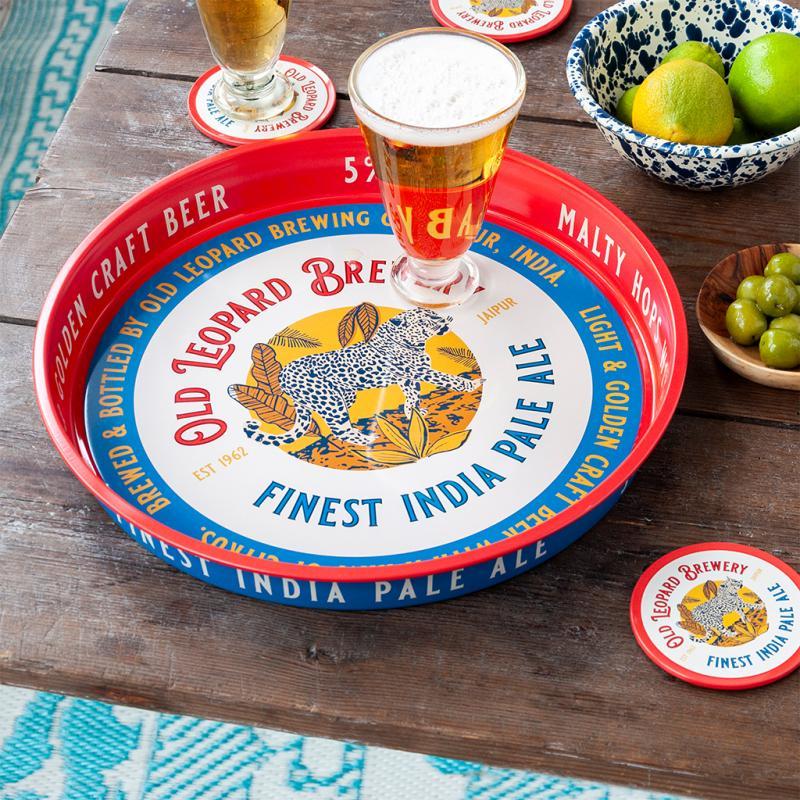 rex london Round metal serving tray - Old Leopard Brewery