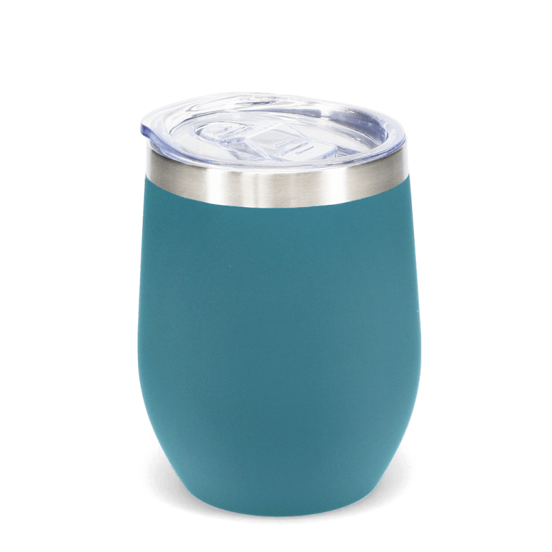 Rex London Rubber Coated Travel Cup 350ml - Petrol Blue
