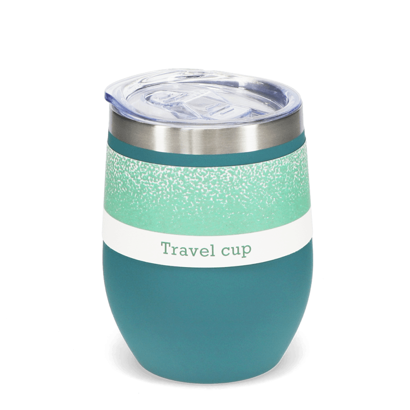 Rex London Rubber Coated Travel Cup 350ml - Petrol Blue
