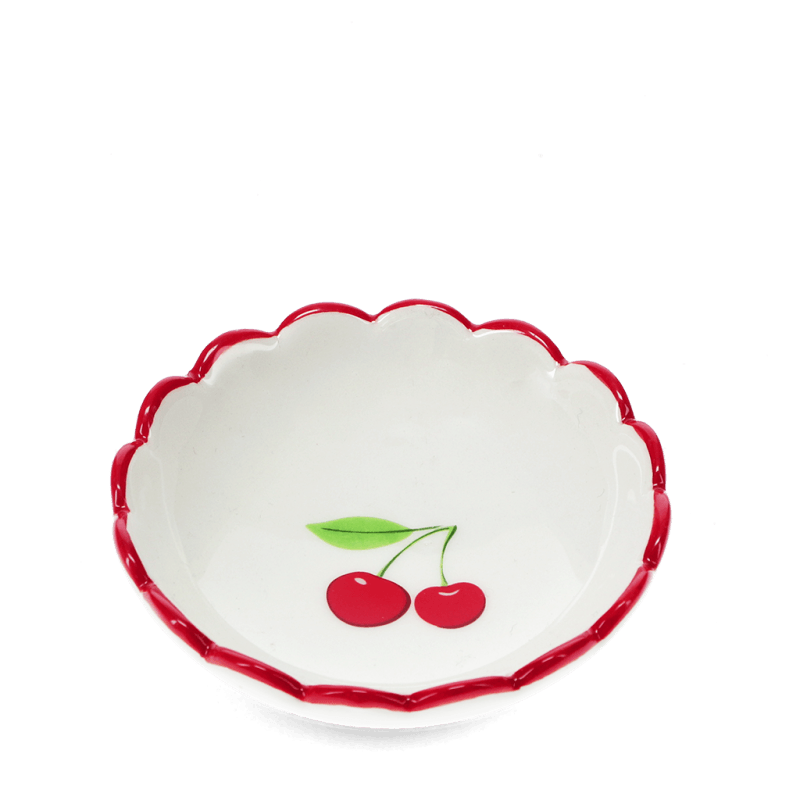 rex london Scalloped ceramic trinket dish (9cm) - Cherry