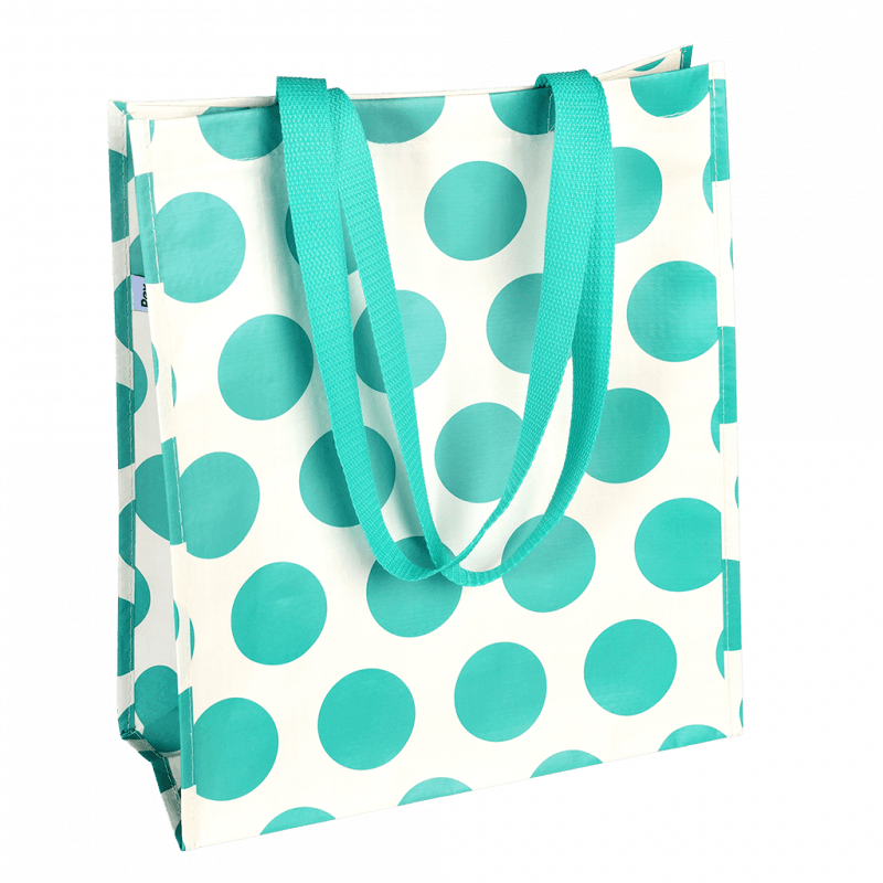 Rex London Shopping Bag - Spotlight Turquoise On White