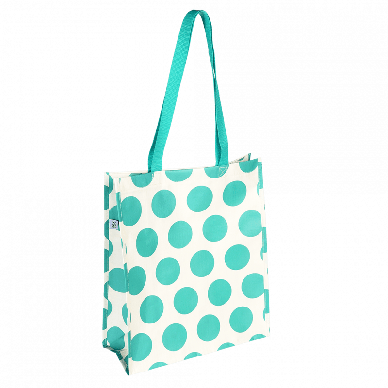 Rex London Shopping Bag - Spotlight Turquoise On White
