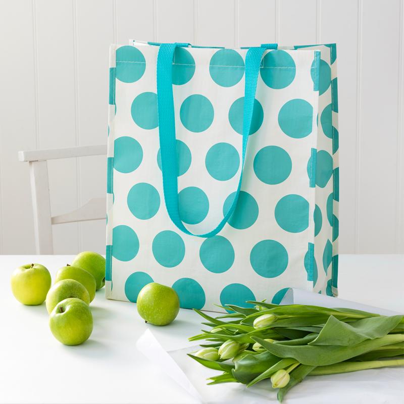 rex london Shopping bag - Spotlight turquoise on white
